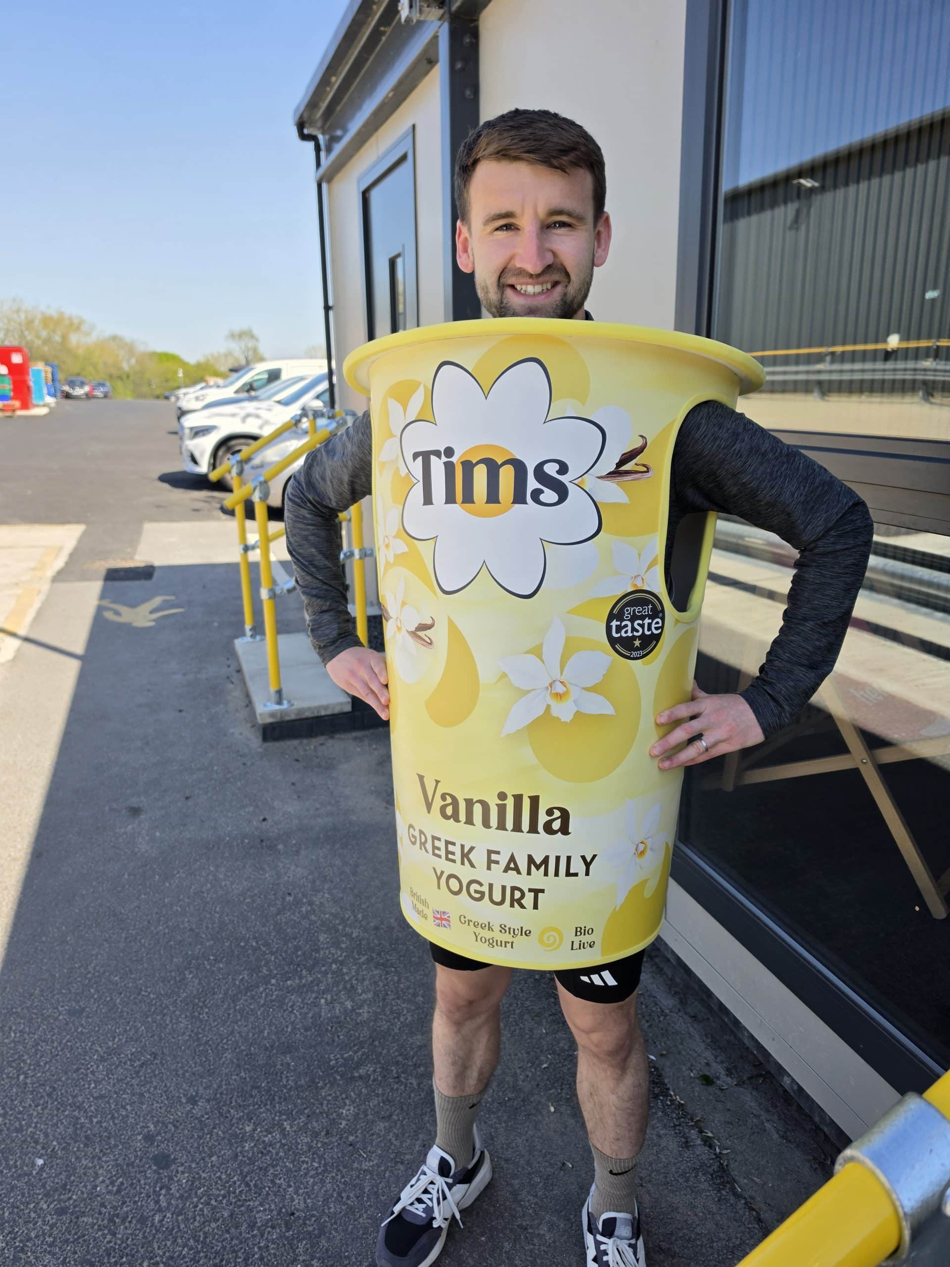 Running the London Marathon in a Yogurt Pot